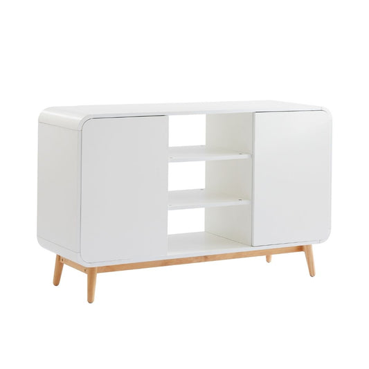 Merlin White Modern Retro Sideboard Buffet Table - Cosy Abode