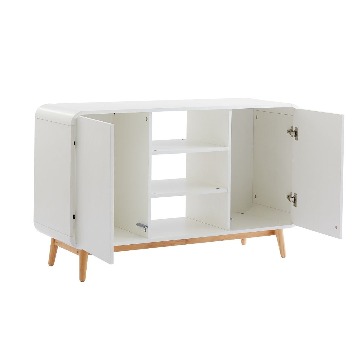 Merlin White Modern Retro Sideboard Buffet Table - Cosy Abode