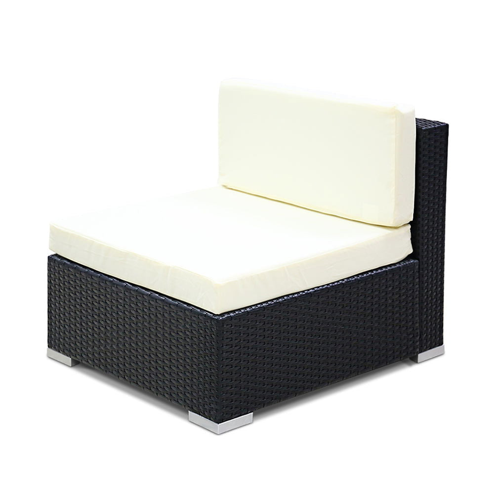 2PC Gardeon Outdoor Furniture Sofa Set Wicker Rattan Garden Lounge Chair Setting - Cosy Abode
