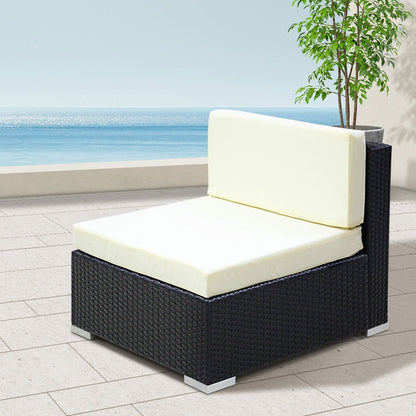 2PC Gardeon Outdoor Furniture Sofa Set Wicker Rattan Garden Lounge Chair Setting - Cosy Abode