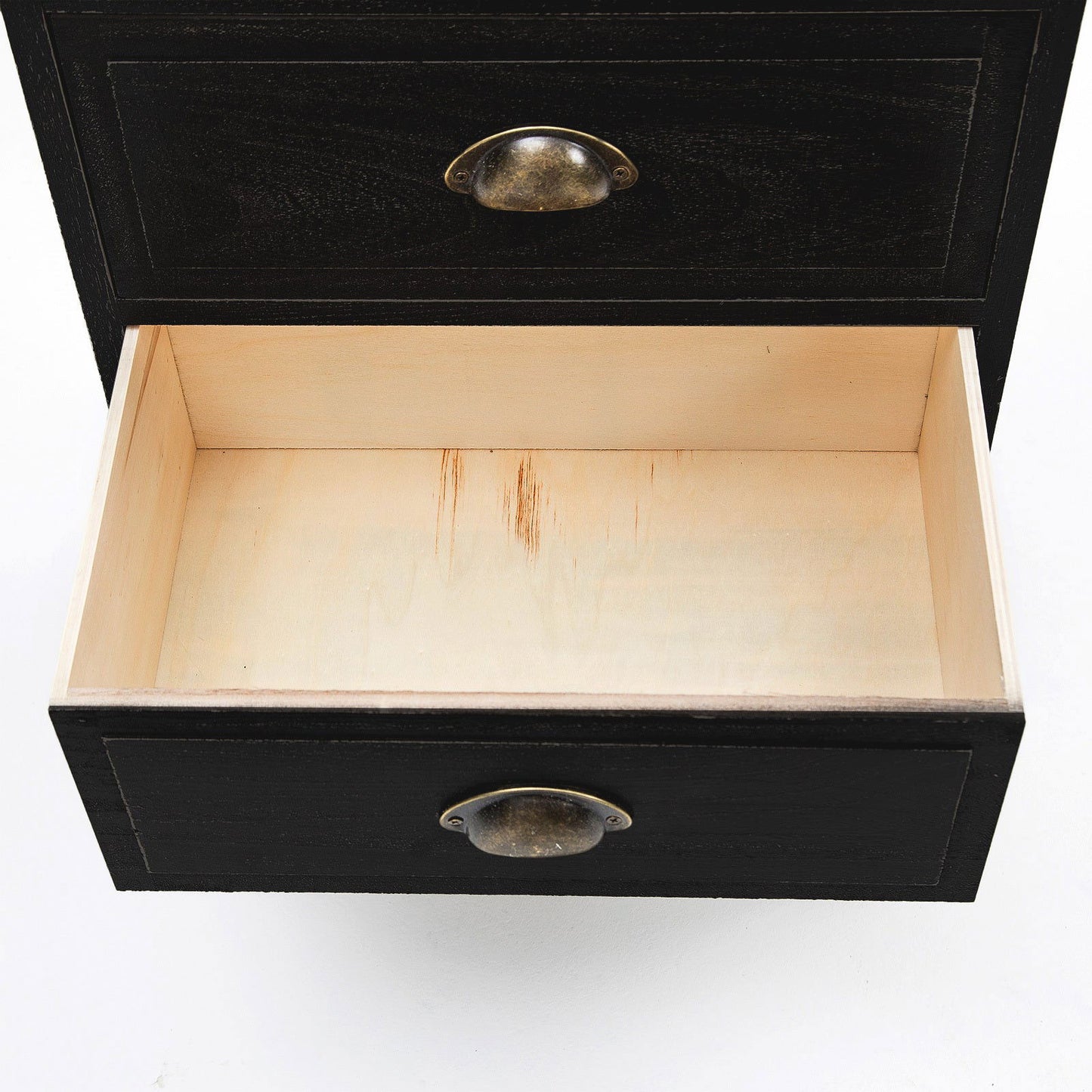 2X Bedside Table 2 Drawer Vintage Side Table Storage Cabinet Bedroom LYDIA BLACK - Cosy Abode