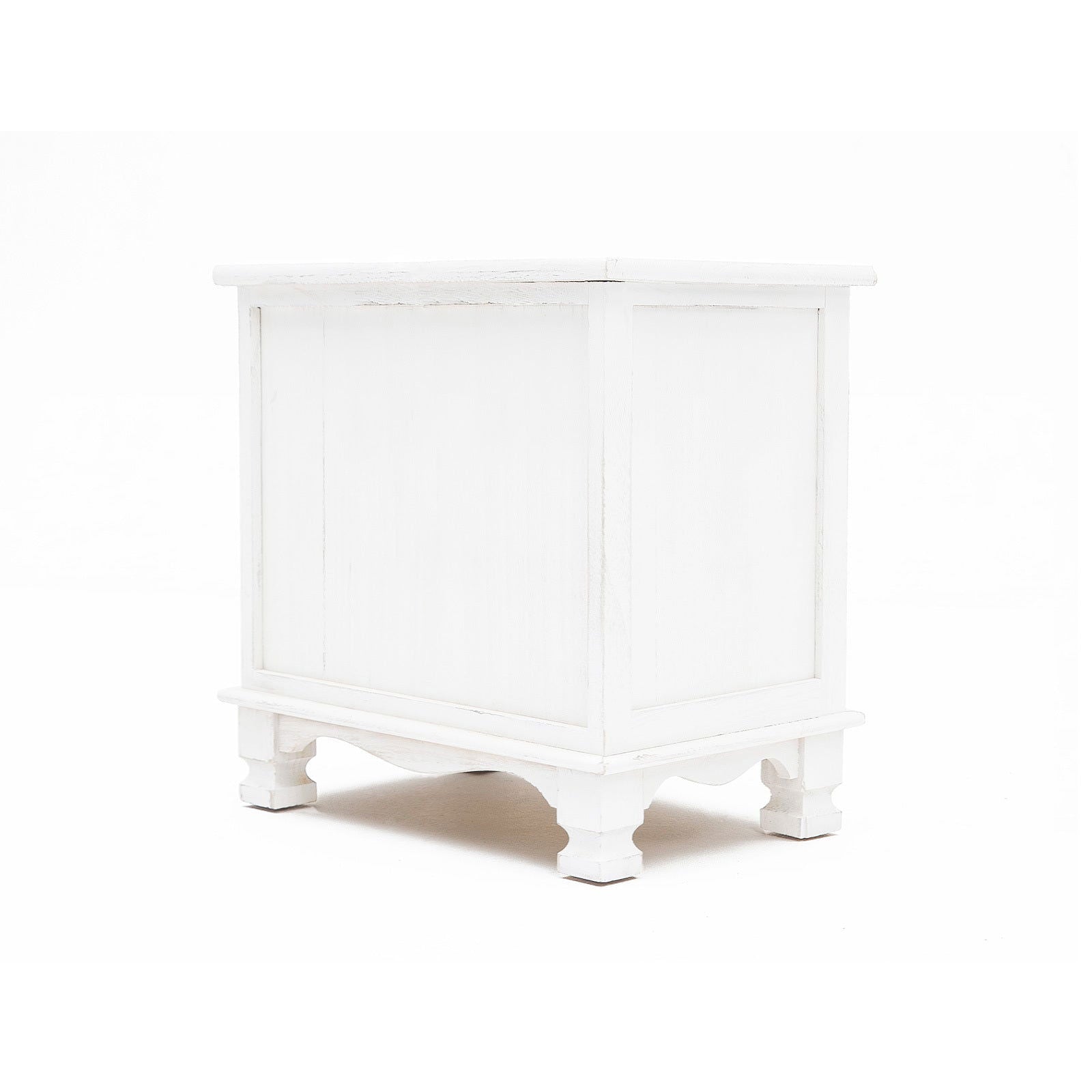 2X Bedside Table 2 Drawer Vintage Side Table Storage Cabinet Bedroom LYDIA WHITE - Cosy Abode
