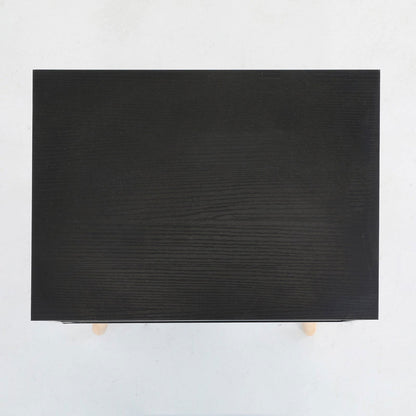 2X Bedside Table 2 Drawer Wood Leg Storage Cabinet Nightstand SUZY BLACK - Cosy Abode