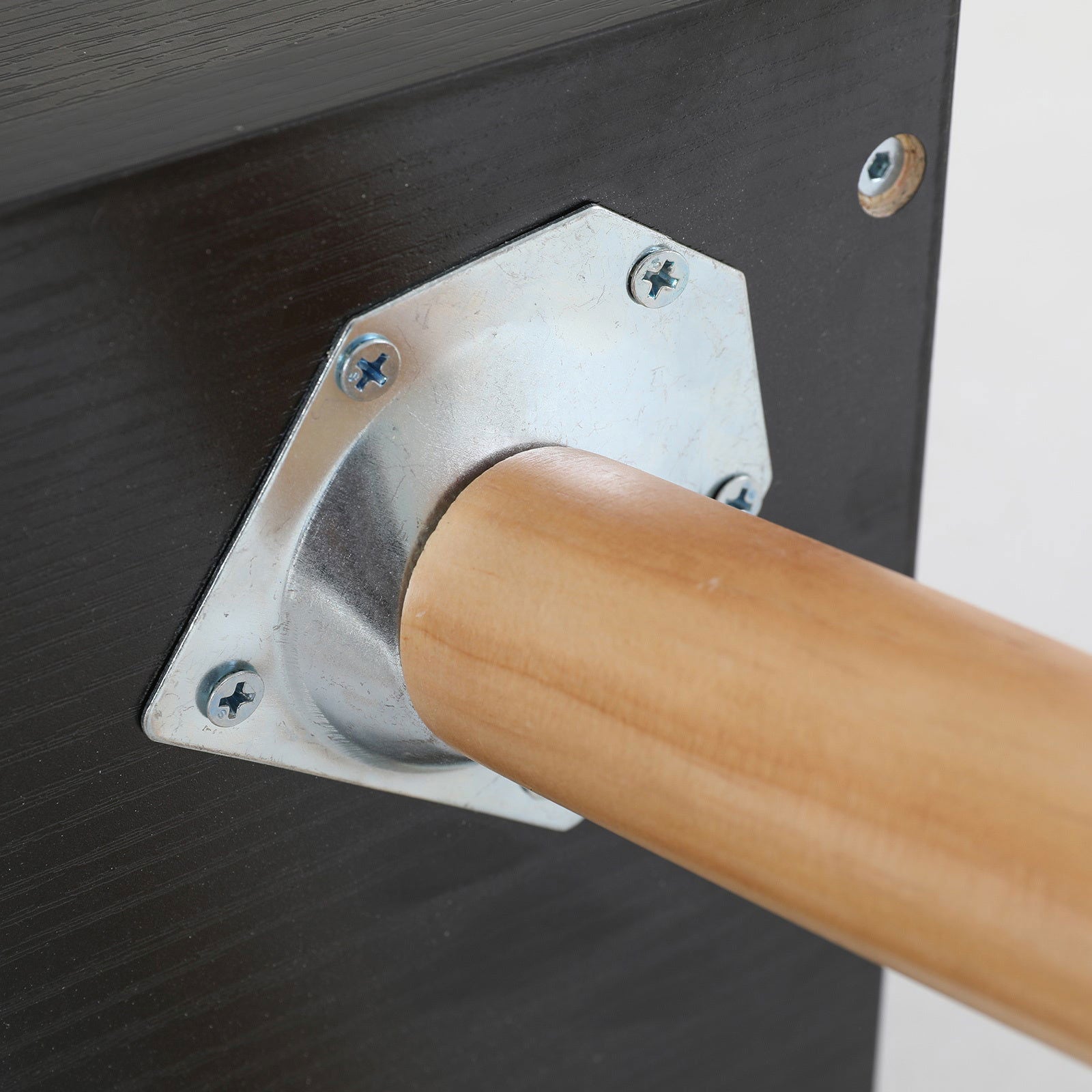 2X Bedside Table 2 Drawer Wood Leg Storage Cabinet Nightstand SUZY BLACK - Cosy Abode