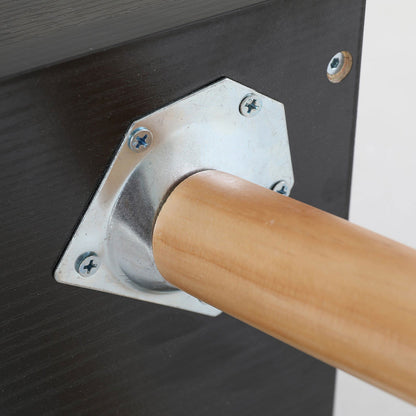 2X Bedside Table 2 Drawer Wood Leg Storage Cabinet Nightstand SUZY BLACK - Cosy Abode