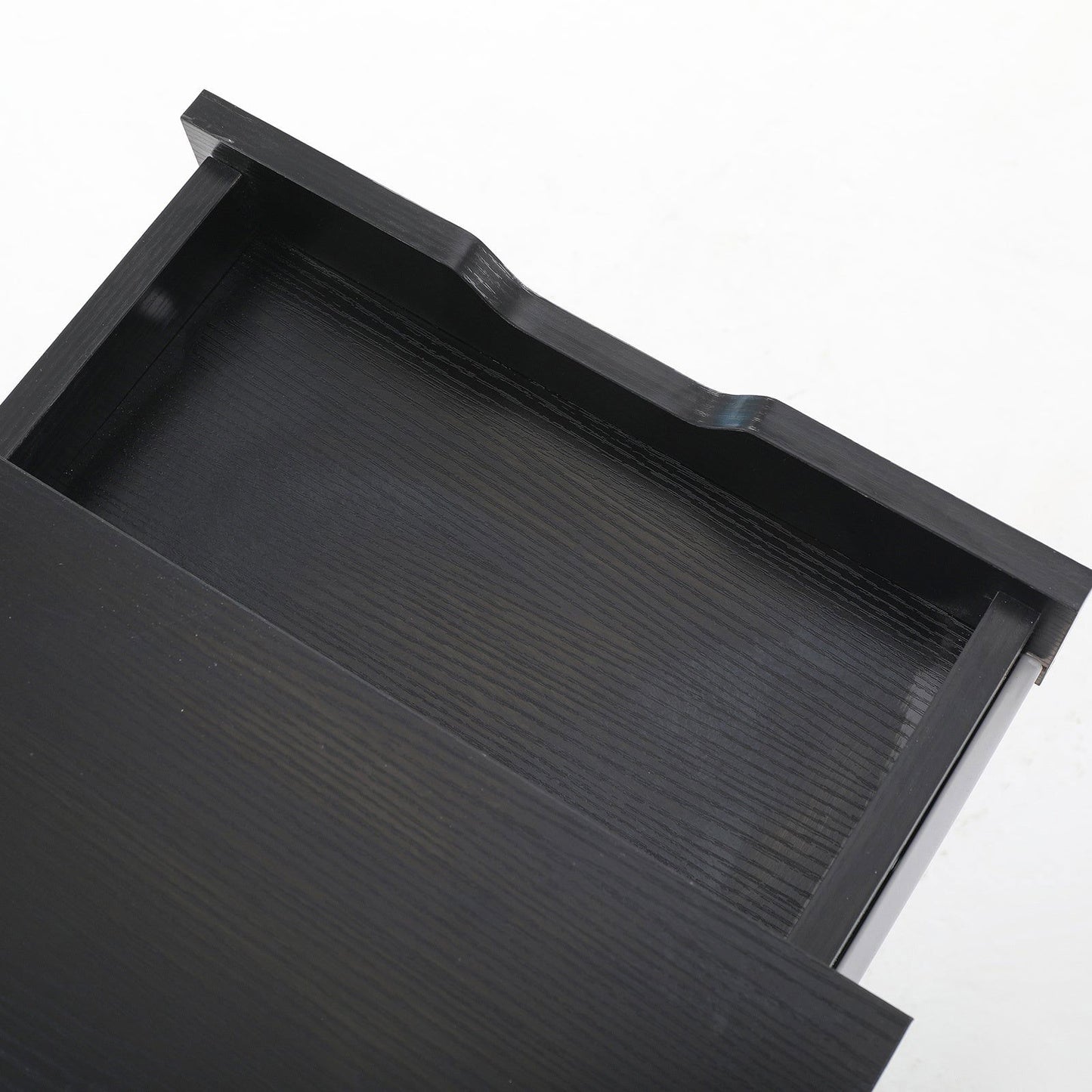 2X Bedside Table 2 Drawer Wood Leg Storage Cabinet Nightstand SUZY BLACK - Cosy Abode