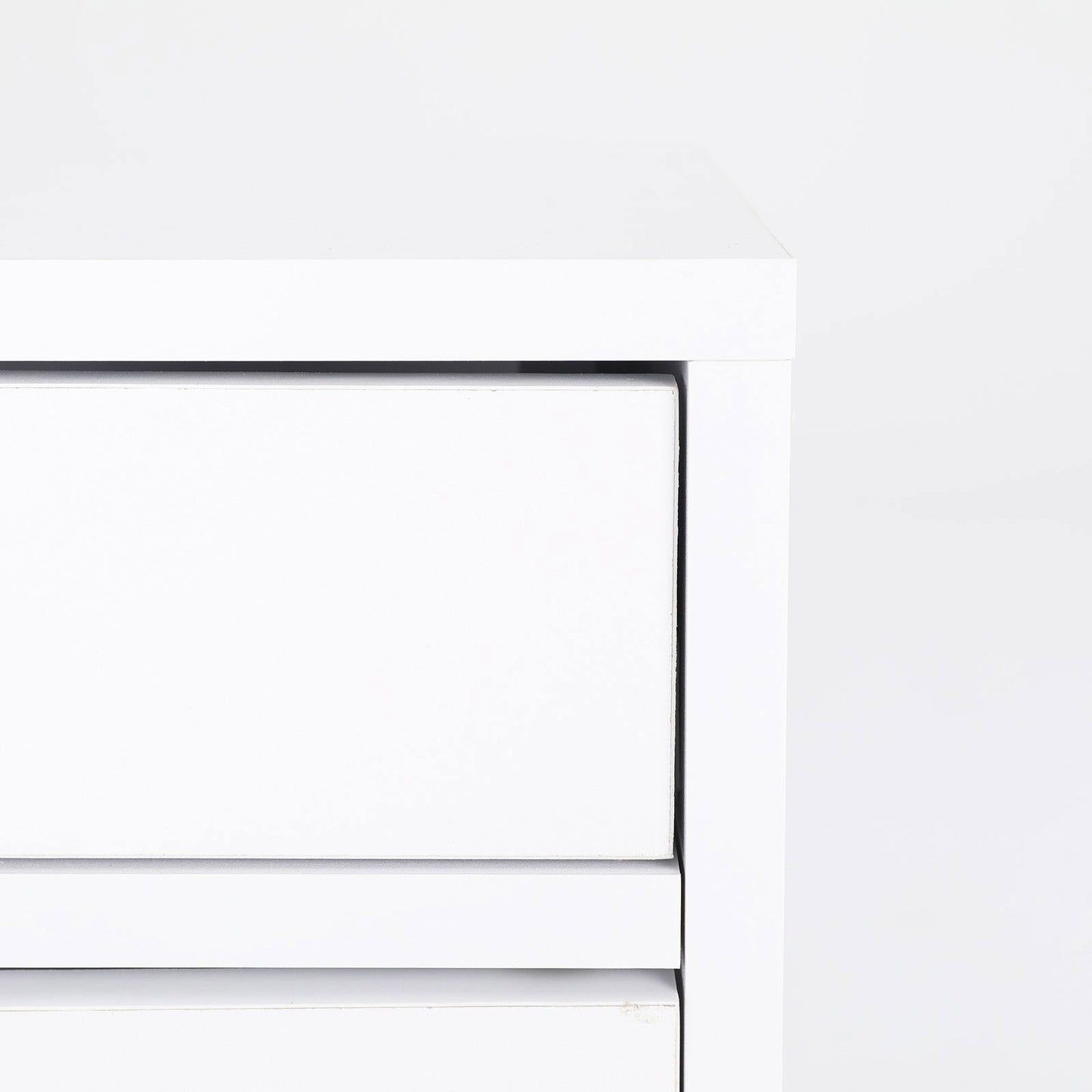 2X Bedside Table 2 Drawer Wood Leg Storage Cabinet Nightstand SUZY WHITE - Cosy Abode