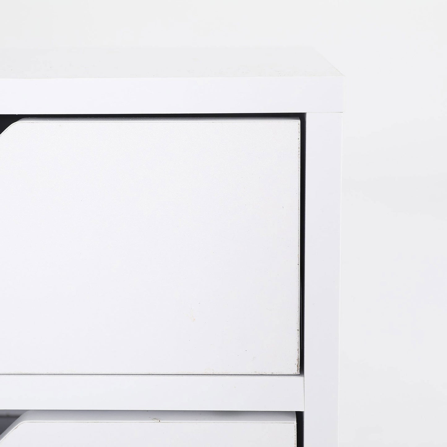 2X Bedside Table 3 Drawer Wood Leg Storage Cabinet Nightstand LACY WHITE - Cosy Abode