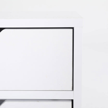 2X Bedside Table 3 Drawer Wood Leg Storage Cabinet Nightstand LACY WHITE - Cosy Abode