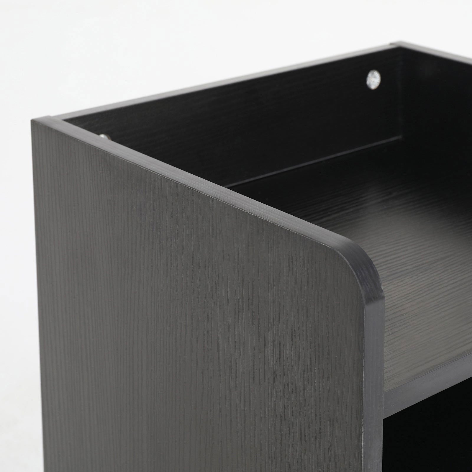 2X Bedside Table Side Storage Cabinet Nightstand Bedroom 1 Drawer 2 Shelf LARK BLACK - Cosy Abode