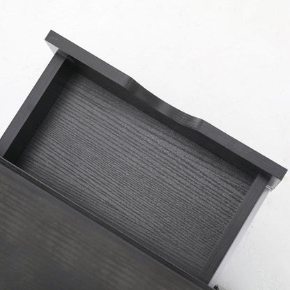 2X Bedside Table Side Storage Cabinet Nightstand Bedroom 1 Drawer 2 Shelf LARK BLACK - Cosy Abode