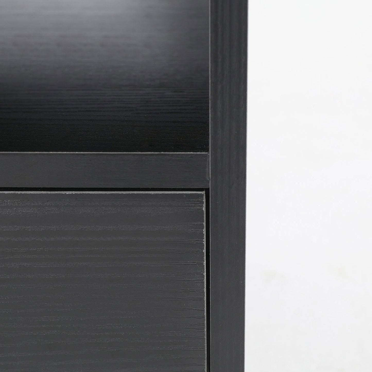 2X Bedside Table Side Storage Cabinet Nightstand Bedroom 1 Drawer 2 Shelf LARK BLACK - Cosy Abode