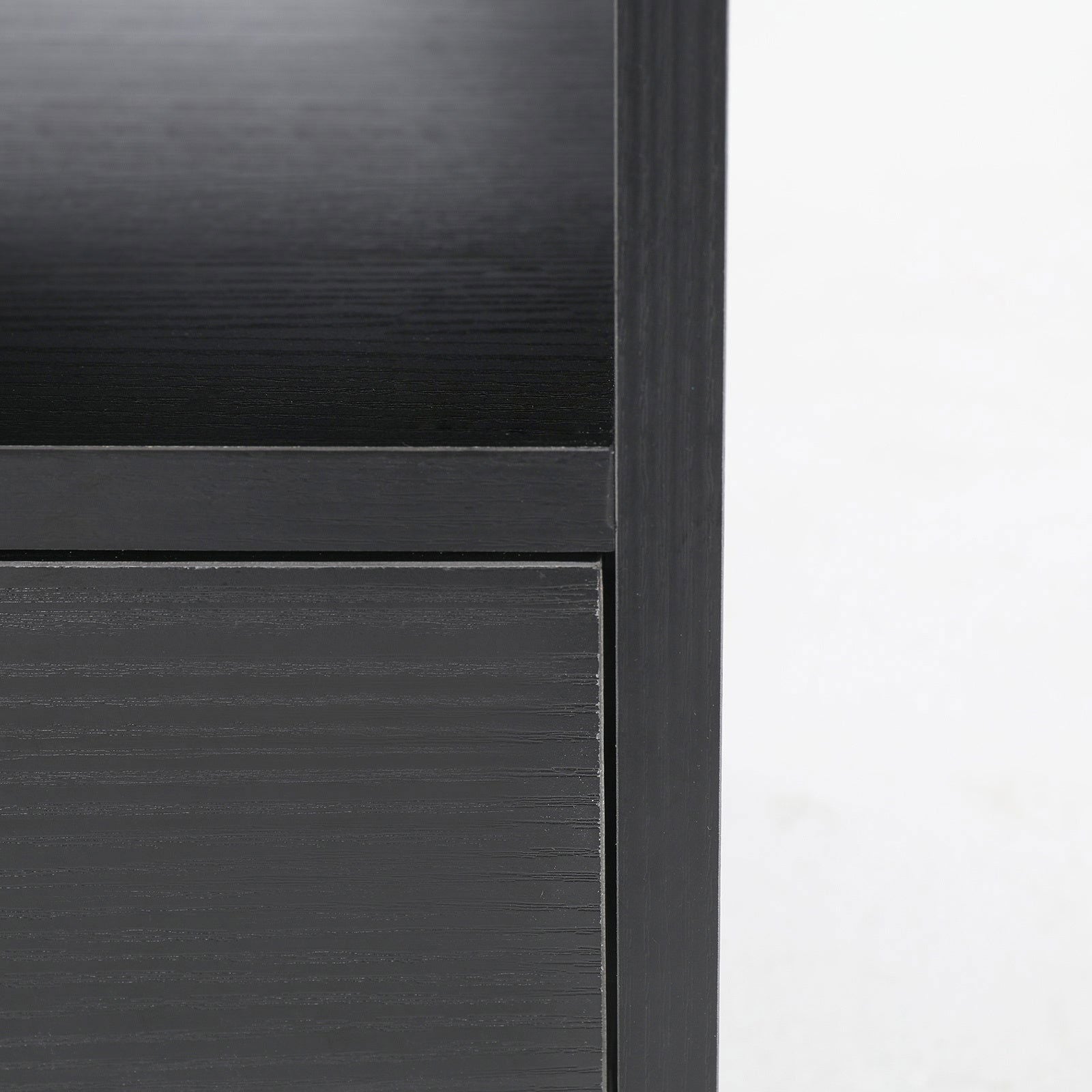 2X Bedside Table Side Storage Cabinet Nightstand Bedroom 1 Drawer 2 Shelf LARK BLACK - Cosy Abode