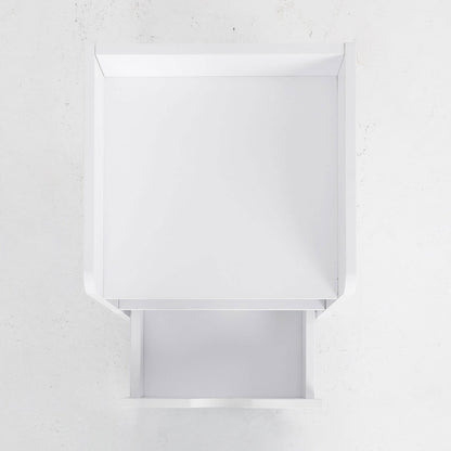 2X Bedside Table Side Storage Cabinet Nightstand Bedroom 1 Drawer 2 Shelf LARK WHITE - Cosy Abode