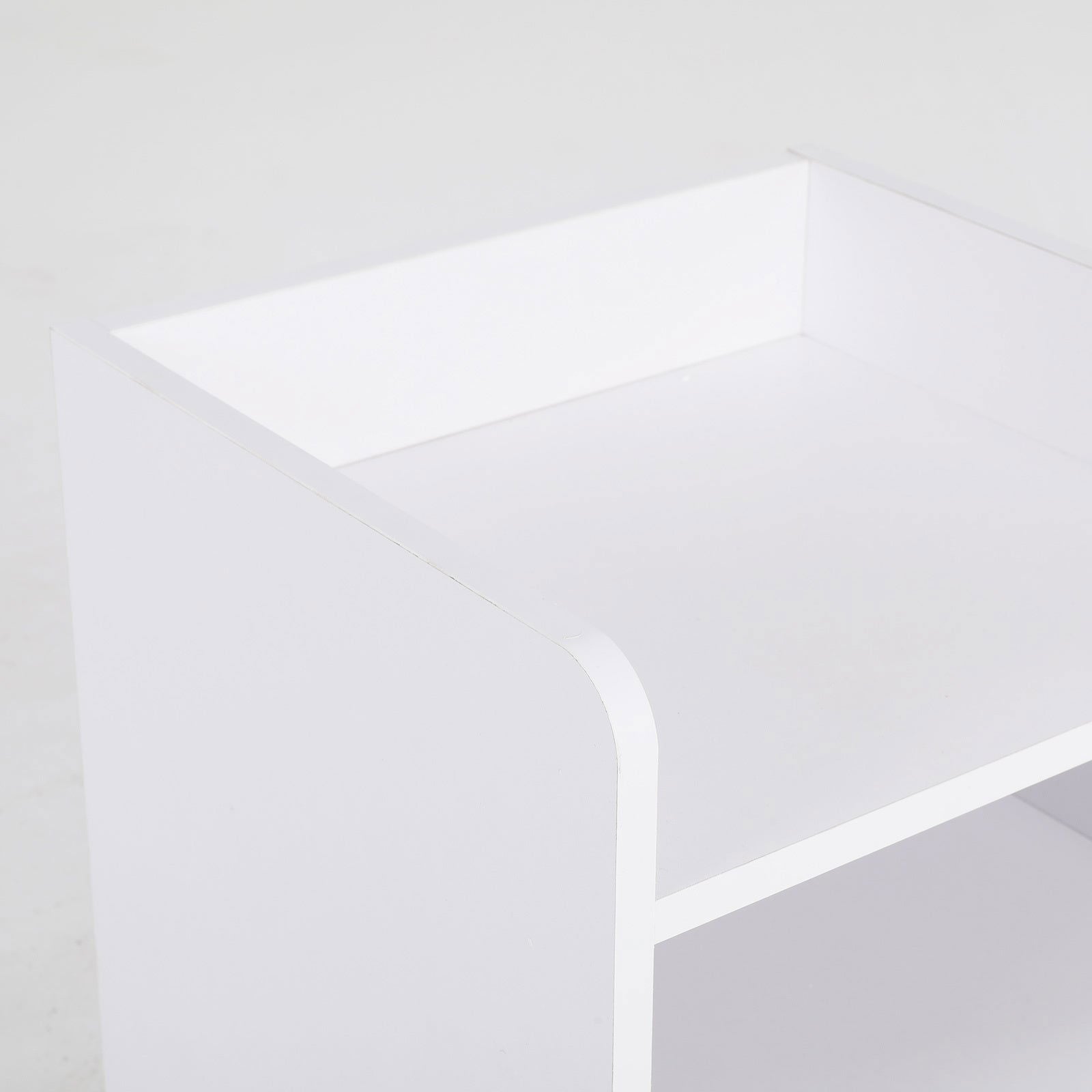 2X Bedside Table Side Storage Cabinet Nightstand Bedroom 1 Drawer 2 Shelf LARK WHITE - Cosy Abode