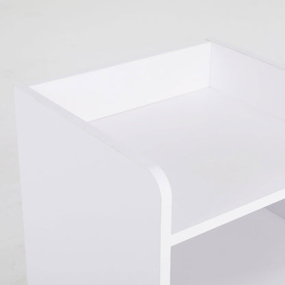 2X Bedside Table Side Storage Cabinet Nightstand Bedroom 1 Drawer 2 Shelf LARK WHITE - Cosy Abode