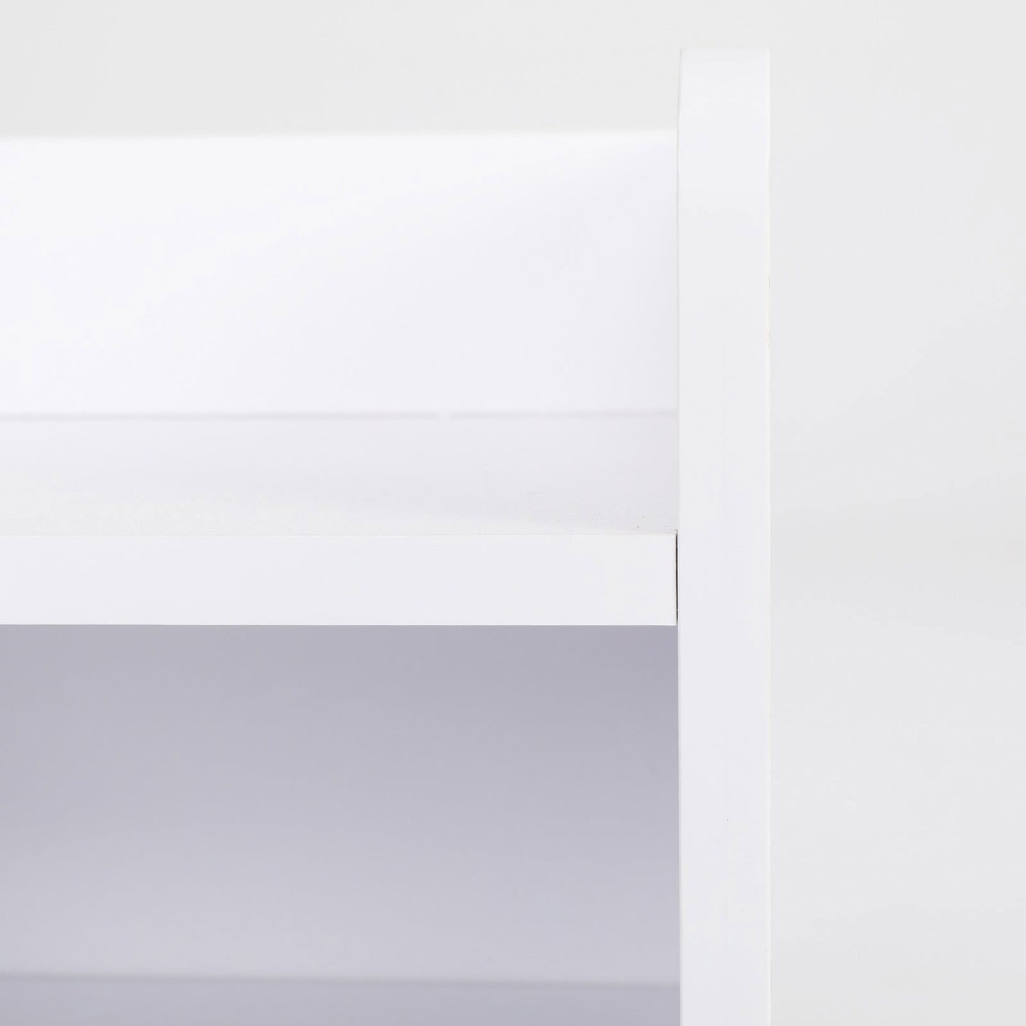 2X Bedside Table Side Storage Cabinet Nightstand Bedroom 1 Drawer 2 Shelf LARK WHITE - Cosy Abode