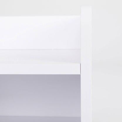 2X Bedside Table Side Storage Cabinet Nightstand Bedroom 1 Drawer 2 Shelf LARK WHITE - Cosy Abode