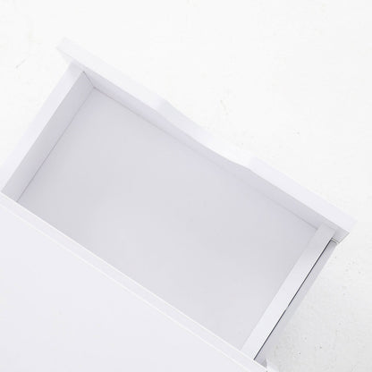 2X Bedside Table Side Storage Cabinet Nightstand Bedroom 1 Drawer 2 Shelf LARK WHITE - Cosy Abode