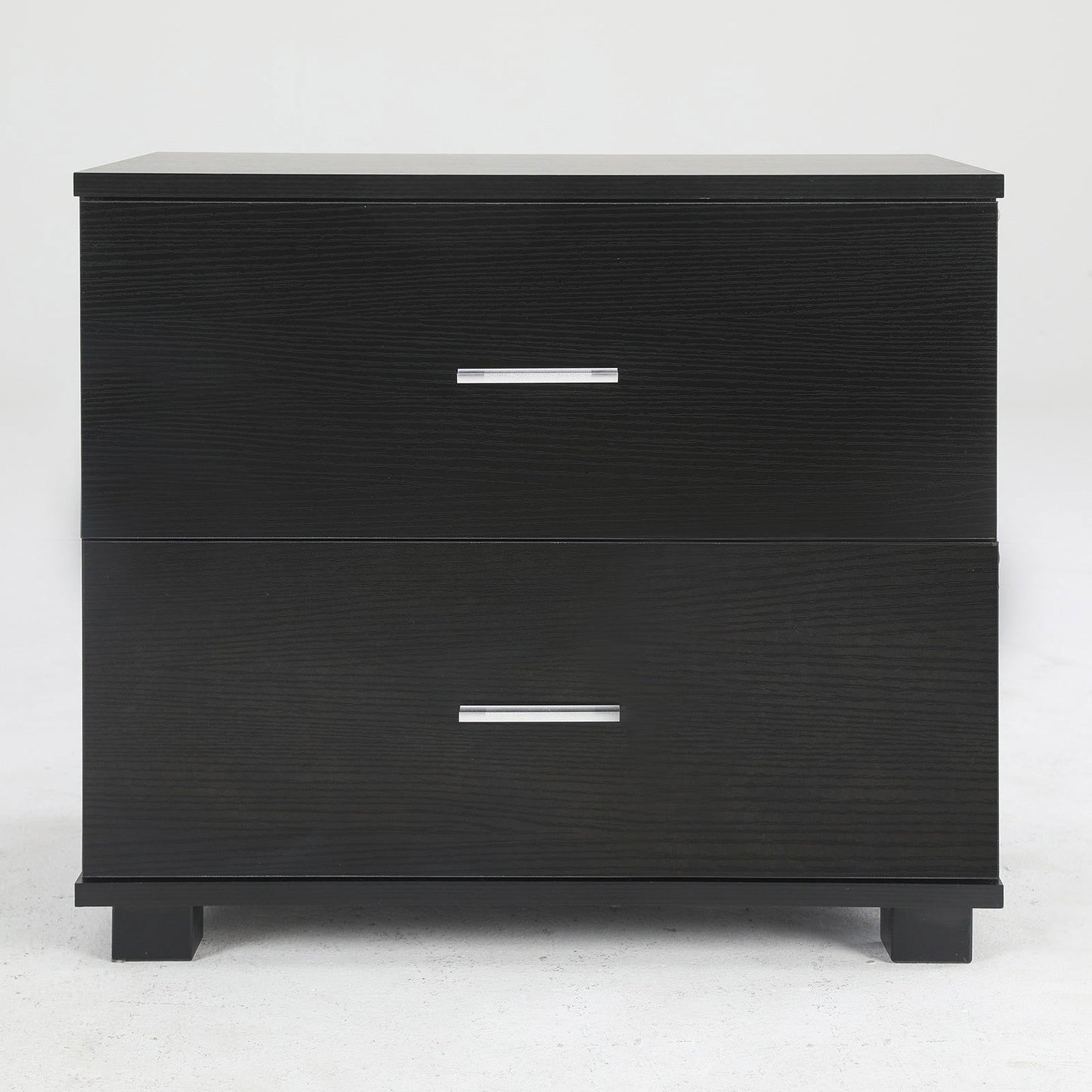 2X Bedside Table Side Storage Cabinet Nightstand Bedroom 2 Drawer ETTA BLACK - Cosy Abode