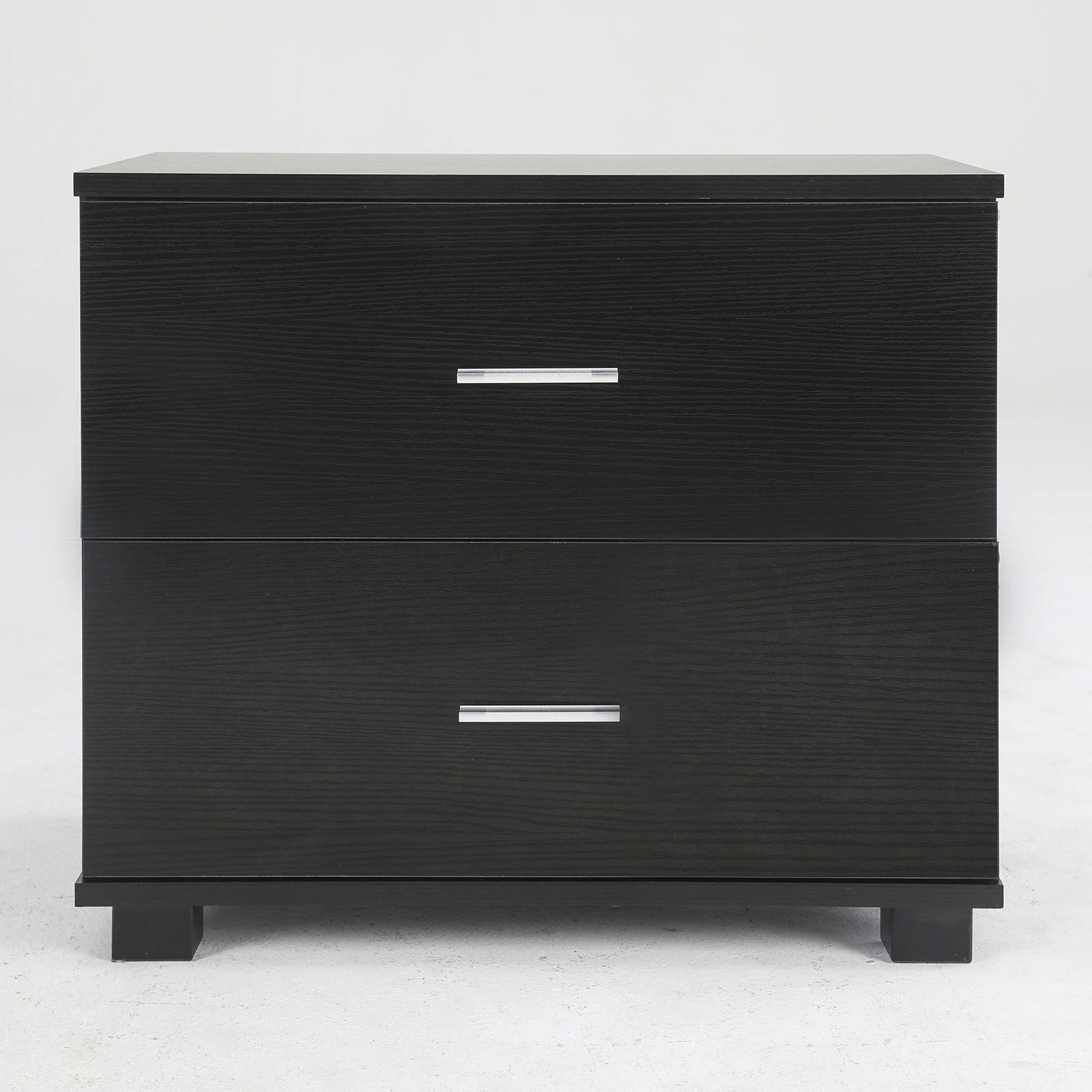 2X Bedside Table Side Storage Cabinet Nightstand Bedroom 2 Drawer ETTA BLACK - Cosy Abode