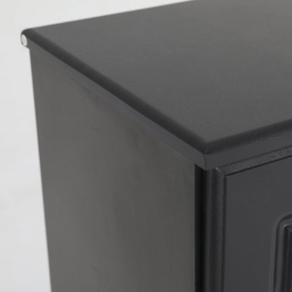 2X Bedside Table Side Storage Cabinet Nightstand Bedroom 2 Drawer KEVA BLACK - Cosy Abode