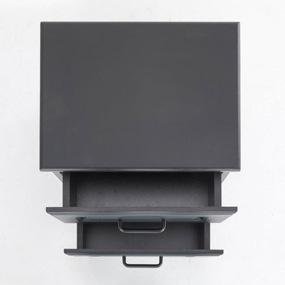 2X Bedside Table Side Storage Cabinet Nightstand Bedroom 2 Drawer KEVA BLACK - Cosy Abode