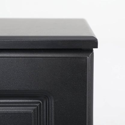 2X Bedside Table Side Storage Cabinet Nightstand Bedroom 2 Drawer KEVA BLACK - Cosy Abode