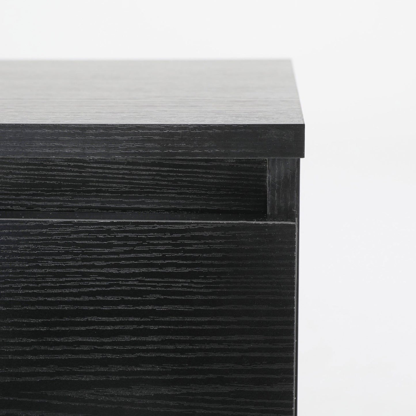 2X Bedside Tables Storage Cabinet Nightstand 2 Drawer JOSS BLACK - Cosy Abode