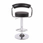 2X Black Bar Stools Faux Leather High Back Adjustable Crome Base Gas Lift Swivel Chairs - Cosy Abode