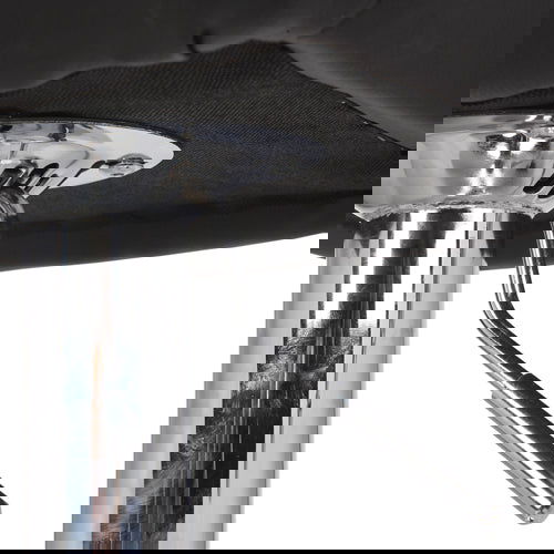 2X Black Bar Stools Faux Leather Mid High Back Adjustable Crome Base Gas Lift Swivel Chairs - Cosy Abode