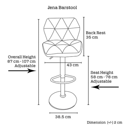 2X Black Bar Stools Faux Leather Mid High Back Adjustable Crome Base Gas Lift Swivel Chairs - Cosy Abode