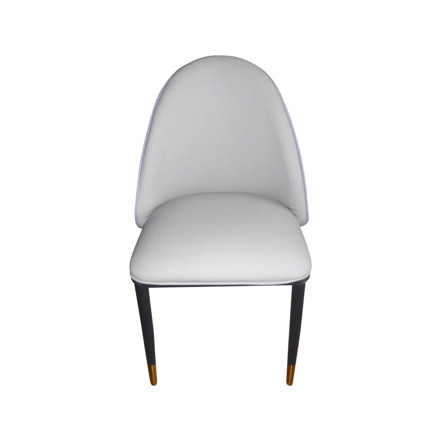 2X Dining Chairs Purple Colour Premium Leatherette Carbon Steel Frame Firm Support - Cosy Abode