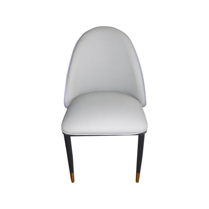 2X Dining Chairs Purple Colour Premium Leatherette Carbon Steel Frame Firm Support - Cosy Abode