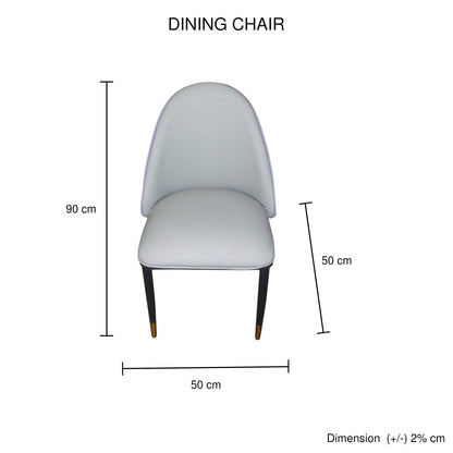 2X Dining Chairs Purple Colour Premium Leatherette Carbon Steel Frame Firm Support - Cosy Abode
