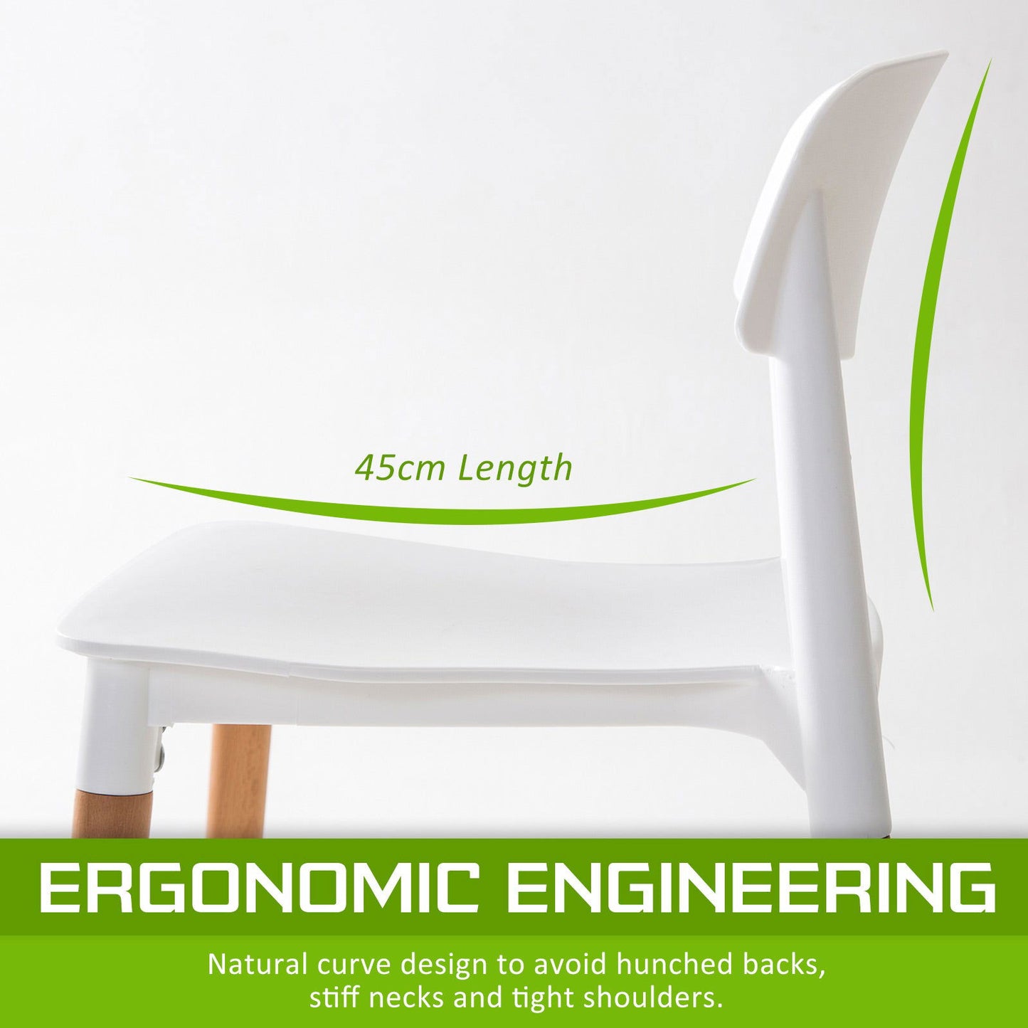 2X Retro Belloch Stackable Dining Cafe Chair WHITE - Cosy Abode