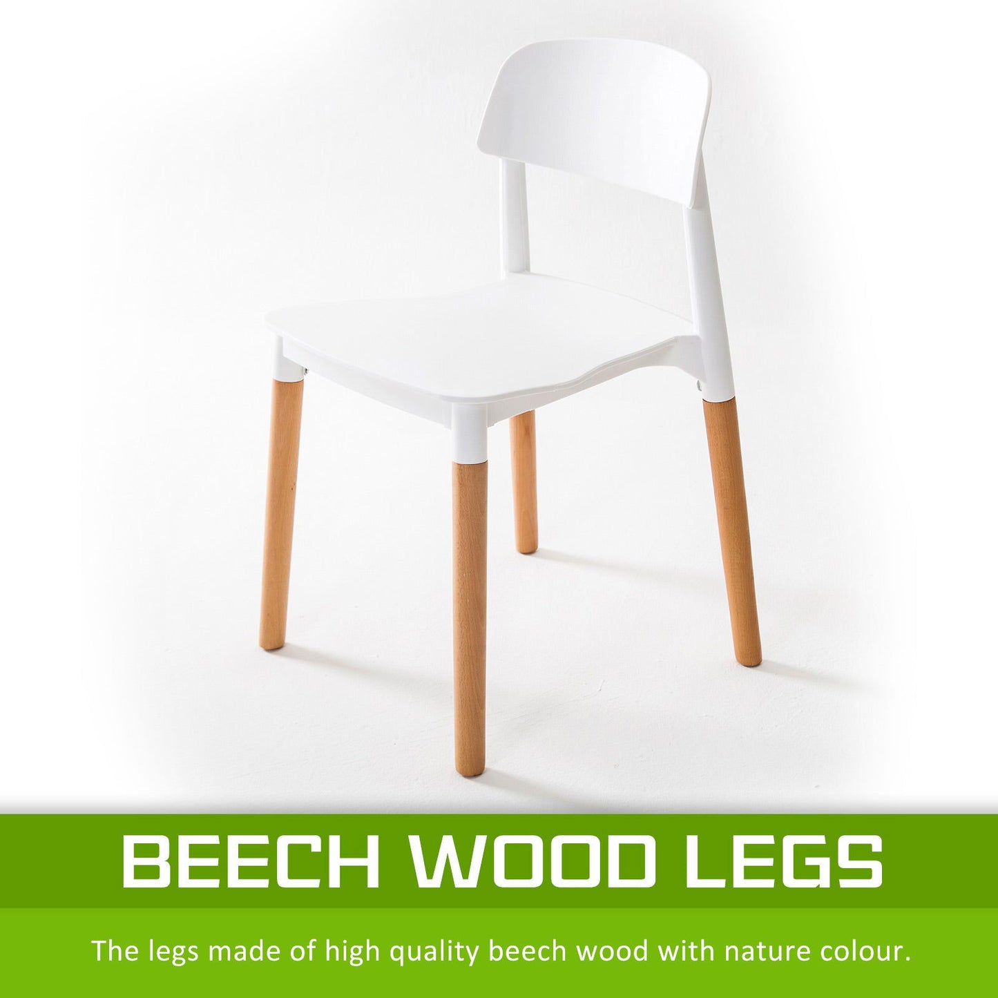 2X Retro Belloch Stackable Dining Cafe Chair WHITE - Cosy Abode
