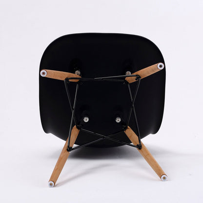 2X Retro Dining Cafe Chair DSW BLACK - Cosy Abode