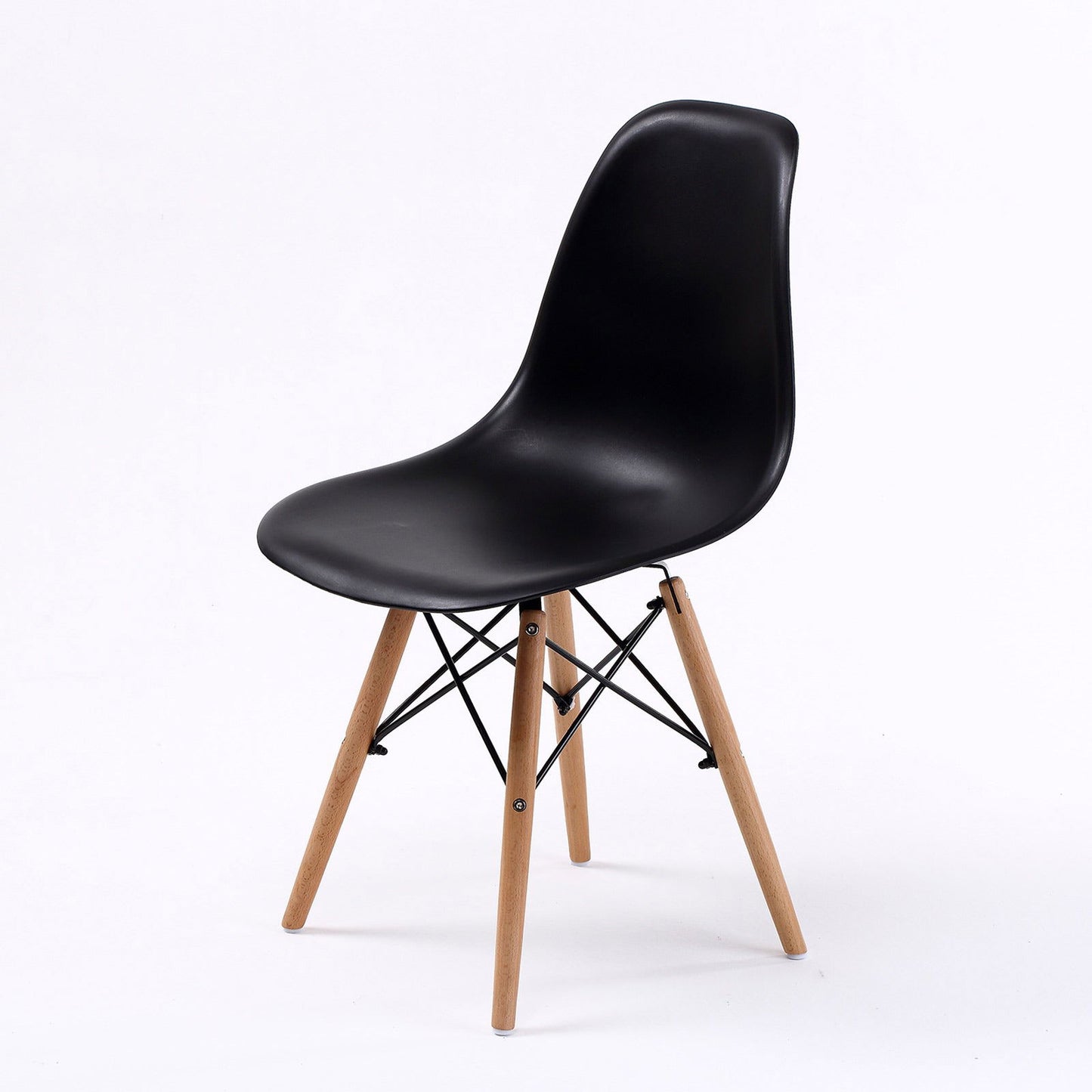 2X Retro Dining Cafe Chair DSW BLACK - Cosy Abode