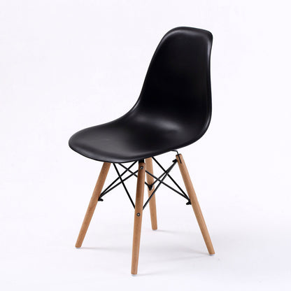 2X Retro Dining Cafe Chair DSW BLACK - Cosy Abode