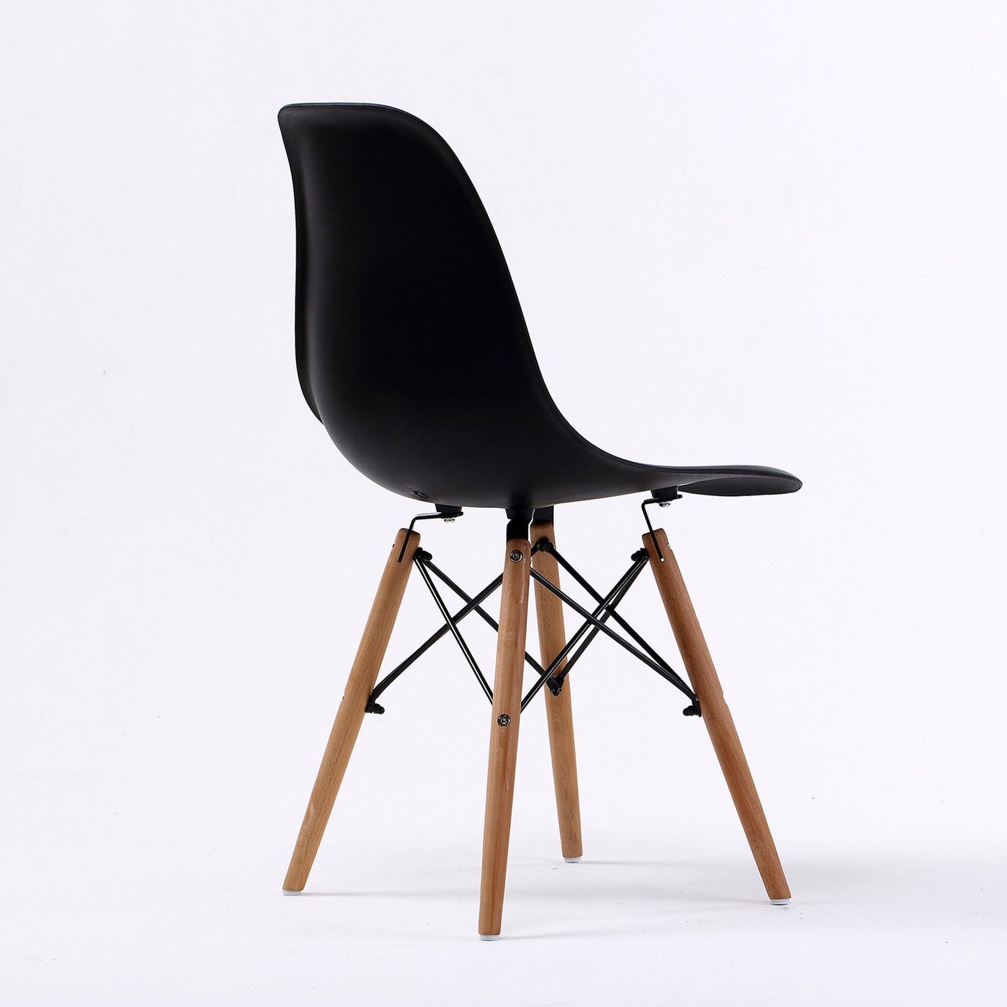 2X Retro Dining Cafe Chair DSW BLACK - Cosy Abode