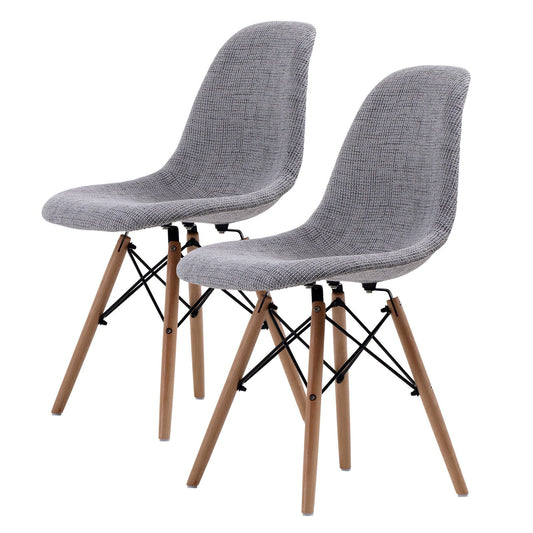2X Retro Dining Cafe Chair DSW GREY - Cosy Abode