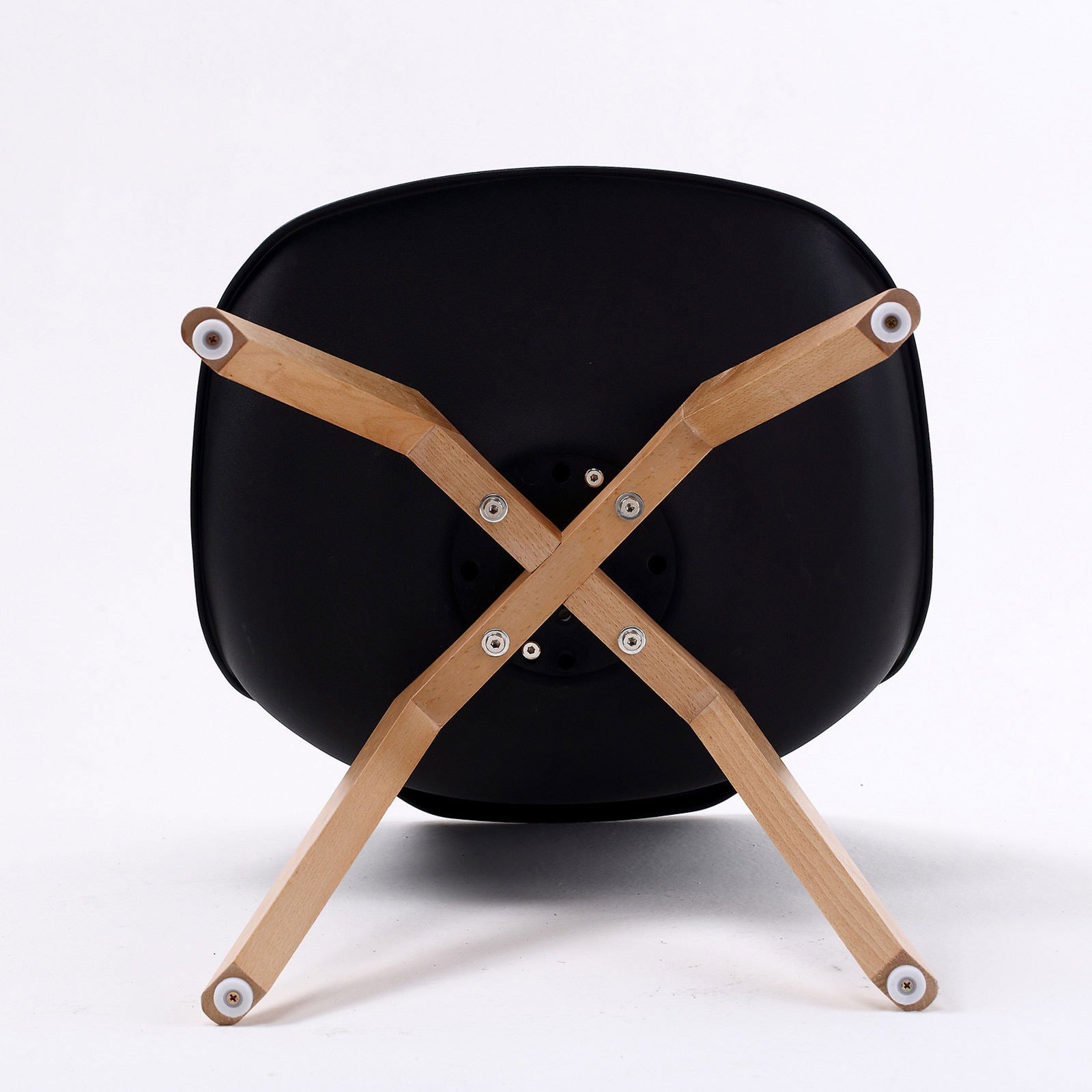 2X Retro Dining Cafe Chair Padded Seat BLACK - Cosy Abode