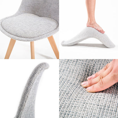 2X Retro Dining Cafe Chair Padded Seat GREY - Cosy Abode