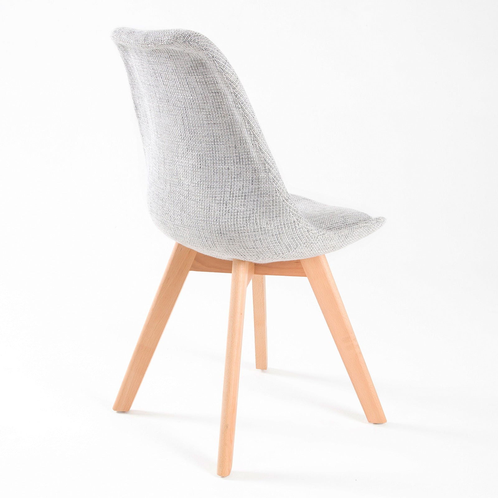 2X Retro Dining Cafe Chair Padded Seat GREY - Cosy Abode