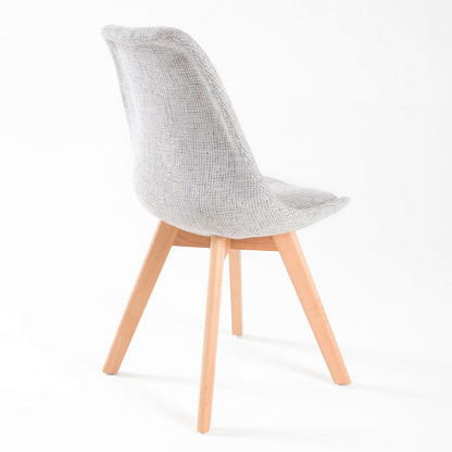 2X Retro Dining Cafe Chair Padded Seat GREY - Cosy Abode