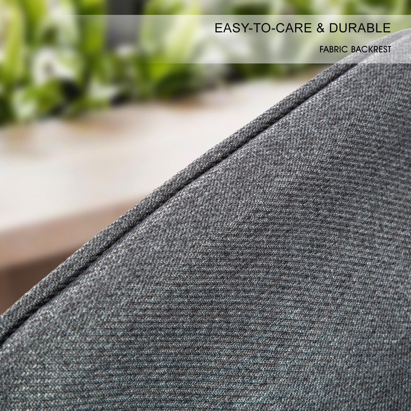 2X Wooden Bar Stool Dining Chair Fabric SOPHIA 74cm GREY - Cosy Abode