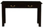 2 Drawer Straight Leg Sofa/Hall Table (Chocolate) - Cosy Abode