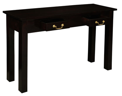 2 Drawer Straight Leg Sofa/Hall Table (Chocolate) - Cosy Abode