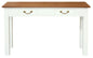 2 Drawer Straight Leg Sofa/Hall Table (White Caramel) - Cosy Abode